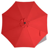 ABCCANOPY 9ft red umbrella replacement canopy front view