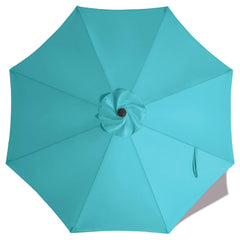 ABCCANOPY 9ft Replacement Umbrella Canopy in turquoise front view