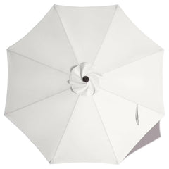 ABCCANOPY 9ft white umbrella replacement top front view