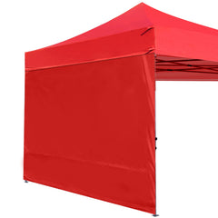 ABCCANOPY Instant Canopy Sidewall 10x10 FT Red front view