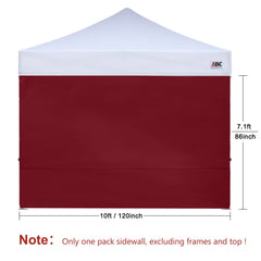 ABCCANOPY Instant Canopy SunWall 10x10 FT installation with Velcro