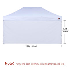 ABCCANOPY Instant Canopy SunWall side view with Velcro attachments