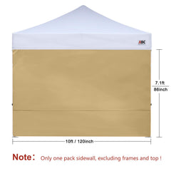 ABCCANOPY sidewall installation on a canopy frame