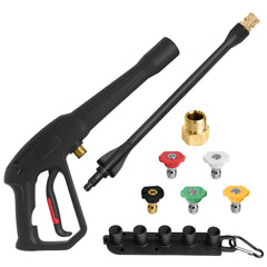 Abode Pressure Washer Spray Gun front view with nozzle tips