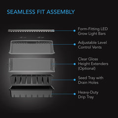 AC Infinity drip and plant trays designed for 40 seedlings