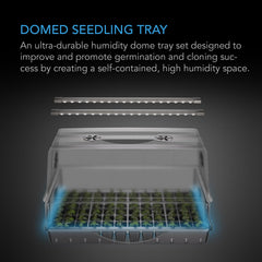 AC Infinity Humidity Dome transparent design showing seedlings