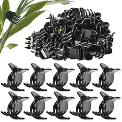 AccEncyc 50 Pcs Large Plant Clips in black color