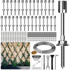 Acemaker Wire Trellis Kit package with 30 crosshead hubs and 150ft cable