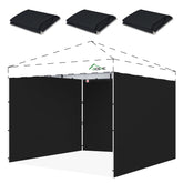 Acepic 10x10 canopy sidewalls black set of 3 front view