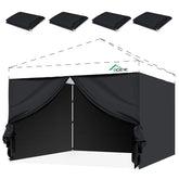 Acepic 10x10ft canopy sidewalls black front view