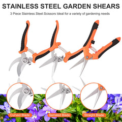 ACHRWFQ stainless steel scissors, close-up of sharp blades
