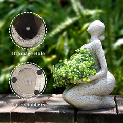 Aclema Face Planter with succulent plants displayed