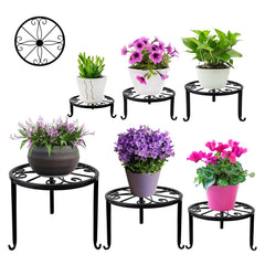 Acteomsly 6-Pack Metal Plant Stands in black, various sizes
