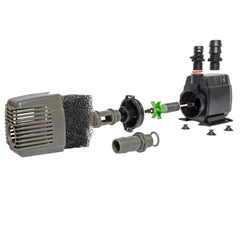 ACTIVEAQUA Submersible Water Pump 800 GPH in a hydroponic setup