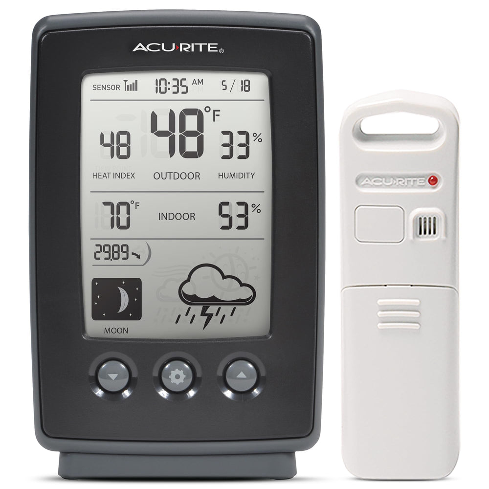 AcuRite Digital Weather Forecaster front view with display