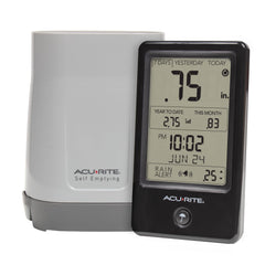 AcuRite Wireless Rain Gauge with vertical display and self-emptying collector