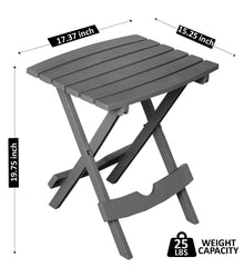 Adams Quik-Fold® Side Table folded flat for storage