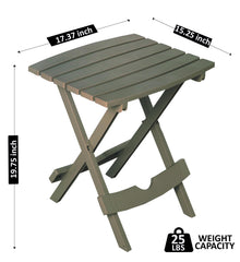 Adams Quik-Fold® Side Table grey folded flat
