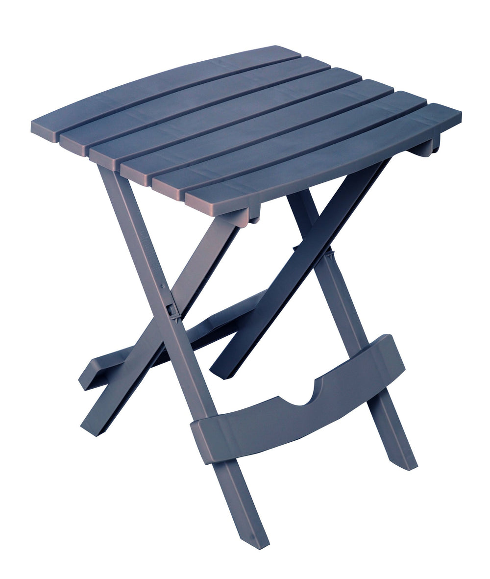 Adams Quik-Fold® Side Table in Bluestone, front view