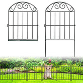 ADAVIN collapsible garden fencing 10 panels in black