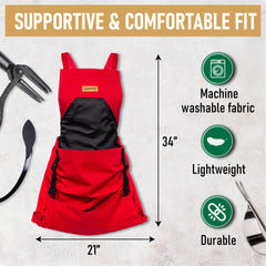 Adjustable cross-back straps of Grampa's Weeder Gardening Apron