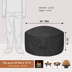 Adjustable drawstring feature of SheeChung Fire Pit Cover