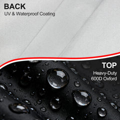 Adjustable drawstring hem of VELAPKEA Lawn Mower Cover