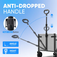 Adjustable handle of Sekey Lightweight Wagon