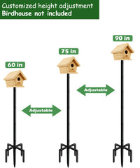 Adjustable height feature of Mokeyder Bird House Pole