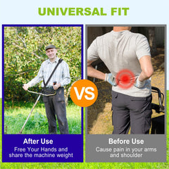 Adjustable nylon shoulder strap for weed eater