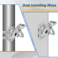 Adjustable sections of Anovo flag pole displayed