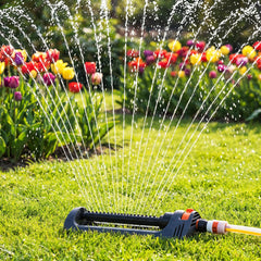 Adjustable spray width feature of BIGWAVE Turbo Oscillating Sprinkler