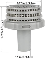 ADKUN pool strainer connectors side view, gray