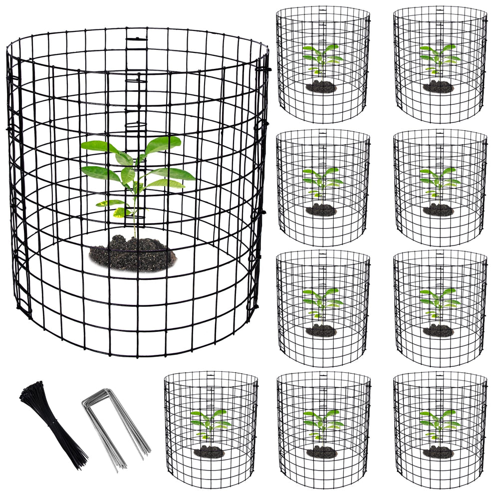 Adnee 10 Pack Plant Protector Cages 12x12 Inch side view