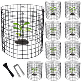 Adnee 10 Pack Plant Protector Cages 12x12 Inch side view