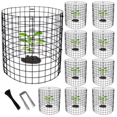 Adnee 10 Pack Plant Protector Cages 12x12 Inch side view