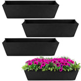 Adnee 4 pack of 24 inch black fabric plant liners, front view