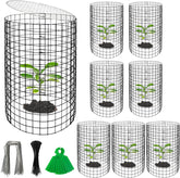 Adnee 8 Pack Wire Plant Protector set with covers