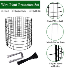 Adnee Plant Protector Cage installed around seedlings