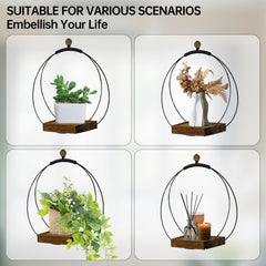 Adnkwolivt Hanging Planters displaying two planters with plants attached