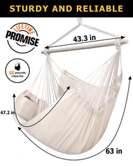 ADVOKAIR Hammock Chair Swing in a cozy corner setting
