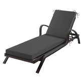Aegisun Chaise Lounge Cushion dark grey front view