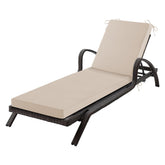Aegisun Chaise Lounge Cushion outdoor beige front view