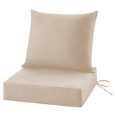 Aegisun outdoor deep-seat cushion set beige front view