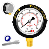 AetralYB Pool Filter Pressure Gauge front view with 2-inch dial
