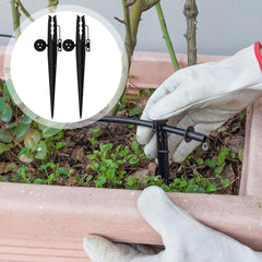 Afarnook drip irrigation stakes in garden setting