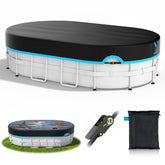 AGROAIDE 12x24 Ft Oval Pool Cover front view