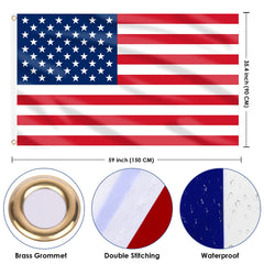 AhfuLife American Flag 2 pack showing double-sided design