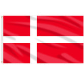 AhfuLife Denmark Flag 3x5 ft front view with brass grommets