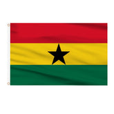 AhfuLife Ghana Flag 3x5 Ft front view with vibrant colours